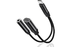 CARPHONE WAREHOUSE Adattatore USB C a Jack 3.5 mm [2 in 1] Adattatore USB Tipo C Cavo Audio Aux PD Ricarica Rapida per Auricolari Splitter compatibile con iPhone 15 Pro, Samsung Galaxy S24 S23 S22 Ultra/Pixel/Huawei