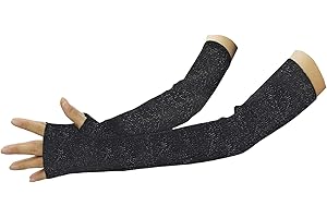 LSHARON SILK Women's Cashmere Warm Long Fingerless Gloves Winter Arm Warmer