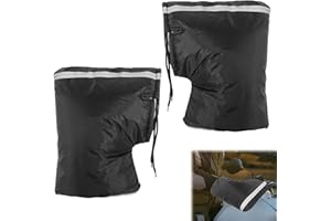 BELIHOME Motorrad Lenker Handshuhe, Winter Lenkerstulpen Universal Lenkerhandschuhe Wasserdicht mit Reflektierenden Streifen, Winterhandschuhe Lenkerhandschuhe für Motorrad Roller