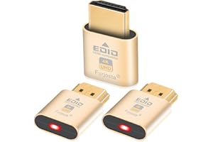 FURJOSTA HDMI Dummy Plug 4K Headless Ghost Display Emulator Kompatibel mit Windows Mac OSX Linux Unterst黷zung 4kx2k 1080x2160 f黵 Computer Desktop 4K-3P