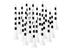 FINGER TEN Golf Tees Plastic Unbreakable 2 3/4 3 1/4 Inch Value 50 Count, 83mm 70mm Tee Durable Pro Upgrade Step Up Long Premium Color White Blue