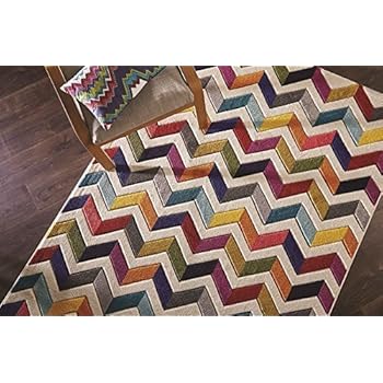 Tapis Moderne Doux De Qualité Supérieure Jaune Vert Gris Bleu Noir Crème Modèle Jive 160 X 230 Cm