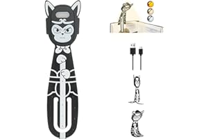 MILA&LOUIS Lampe de Lecture Livre Rechargeable au Lit Mini Liseuse Lumiere LED pour Lire Nuit avec Pince Petite Lumière Gradation USB de Chevet Sans Fil Cute Marque Page (Singe)