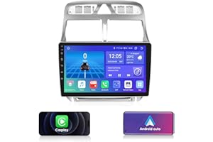 OSSURET 9 Pulgadas Android 10 Cuatro núcleos 2+32 GB Carplay Radio De Coche Navegador GPS Compatible con Peugeot 307 307CC 307SW 2006-2013 Admite Bluetooth 4.0 Radio WiFi 4G USB MicrÓFono CANBUS