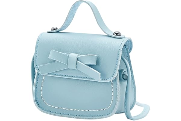 PACKOVE Sac Bandoulière pour Petite Fille Petit Sac à Main avec Nœud Décoratif