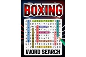 Boxing Word Search Large Print: Boxing Puzzle Book for Adults and Teens, Gifts for Boxer Fighter, Hand to Hand Combat Lovers & Fans