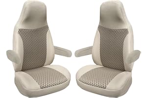 BREMER SITZBEZÜGE Coprisedili in diverse misure compatibili con camper, posto conducente e passeggero. Codice colore: 804 (beige)