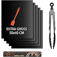 BBQ Grillmatte, Grillmatten für gasgrill, Antihaft Grill-und Backmatte, Pflegeleicht und Wiederverwendbar, Perfekt für…