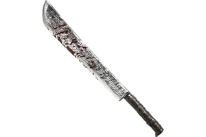 W WIDMANN MILANO Party Fashion 9539M - Machete, Kunststoff, blutig, Länge ca. 75cm, Schwert, Dolch, Serienkiller, Grim Reaper, Zubehör, Accessoire, Karneval, Mottoparty, Halloween