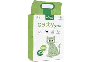 Aqpet Friends Litière CattyGreen Sable pour Chats au soja Naturel d'origine végétale Parfum Jasmin