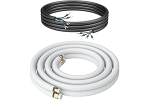 Kältebringer 12m Kältemittelleitung 1/4" + 3/8" Zoll - Kupferleitung Isoliert - Kupferrohr Montage-Set für Split-Klimaanlagen, 4-adrig