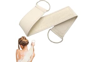 CEZKFH Luffa Schwamm Rückenschrubber für Bad und Dusche, 100% Natur Luffa Körperpad mit Rücken Gurt
