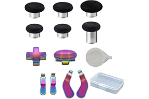 DAKEXIONG 13 Pack Thumbsticks für Xbox Elite 2 Controller Zubehör, Regenbogen Ersatzpaddles für Xbox Elite Series 2 Core