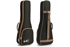Flexzion Ukulele Gig Bag – Uke zaino custodia morbida impermeabile con maniglia per il trasporto, tasca e tracolla regolabile, accessori musicali per concerti tour viaggi