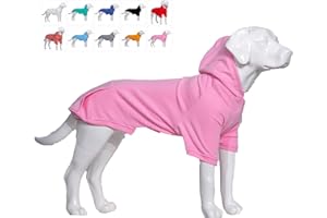 Lovelonglong Blank Basic Hoodie Sweatshirt for Dogs 100% Cotton Fits Small Medium Dachshund Large Dog Pink XL