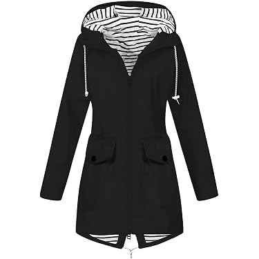 Veste Pluie Femme Imperméable - Légère Et Coupe-Vent - Capuche - Pour Randonnée, Sport - Printemps/Automne