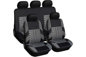 SNXLW 5 Places Universel Voiture Ensembles Housses Siège pour Renault Clio/Clio R.S. V IV III II I B7/BF/BH/KH/BR/CR/SB/SR 1990-2025 Housses Siege Avant Arrière Auto Accessori,Grey