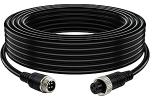 Lonlonty Rückfahrkamera für LKWs, 12 V, CCD, IR-Nachtsicht, Rückfahrkamera mit 15m 4-poligem Kabel für Bus, LKW, Auto