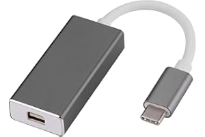 YMY Adaptador USB C a Mini Displayport (4K@60Hz), USB Tipo C a Mini DP Converter Compatible con computadoras portátiles USB-C a una Pantalla de Cine LED habilitada para Mini DP, Monitor (Gris)