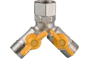 CIENCIA Rechange Valve G 1/2 Raccord Y Laiton Vanne 3 Voies en Douchette Adaptateur Robinet D'arrêt Pour Cuisine ou Salle de Bain, DSF009A