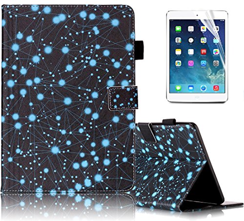 Sunroyal Series mit Karte Halterung Leder Wallet KlapphÃ¼lle Flip Book Case Wickelfalz PU Ledertasche mit TPU Silikon RÃ¼ckseite SchutzhÃ¼lle + HD Displayschutzfolie fÃ¼r Samsung Galaxy Tab A 10.1 T580N/ T585N