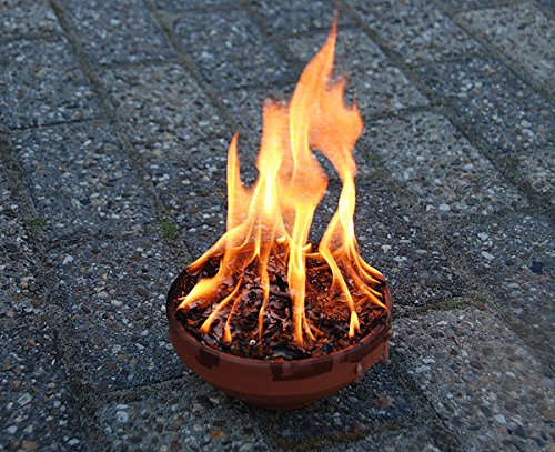 Terrakotta Feuerschale mit Ständer Gartenfackel 15cm - 4