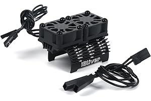 iBlivers Ventilador de refrigeración RC dos 8.4 V 32000 RPM de aluminio RC ventilador de motor de coche con disipador de calor para motor de diámetro de 28/29 mm, coche RC 1/8 1/10 1/12 1/14 1/16