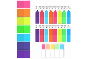 JANYUN 560PCS Page Markers Sticky Index Tabs Colored Flag Tabs Arrow Tabs for Book Marks, Translucent Sticky Notes for School Office Reading