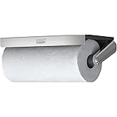 Joseph Joseph RollGrip Under Cabinet Kitchen Roll Holder, Save Space, Tension Arm, Tear Off Paper with One Hand, for 140mm Ro