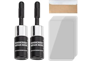 GIURUI Cracks Gone Glass Kit, Glass Repair Fluid, Resin Based Mirror Repair Kit, Nano Fluid Filler for Repairing Chips, Cracks, Star Cracks, Bull's Eye Cracks (2 Pcs)