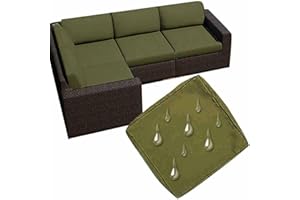 UWOBTN Replacement Outdoor Cushion Covers Waterproof, 50x50 60x60 Garden Sofa Seat Cushion Slipcover With Zipper, Removable Patio Cushion Covers For Indoor Outdoor Rattan Furnitur(Color22,60x60x10cm)