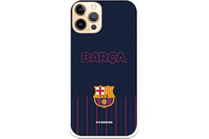 LA CASA DE LAS CARCASAS Coque iPhone 12-12 Pro FC Barcelone Barsa fond bleu pour protéger votre téléphone portable Coque iPhone en silicone souple avec licence officielle FC Barcelone