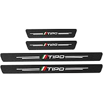 Symilov 4-tlg. Einstiegsleisten Für Fiat Panda - Kohlefaser Schutz Gegen Kratzer