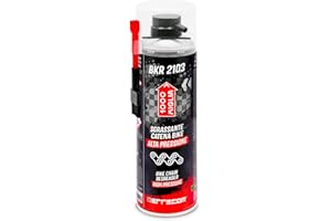 Errecom 1000 Miglia BKR 2103 Spray Dégraissant Haute Pression pour Chaîne et Pignons pour Vélo + Brosse à Poils Durs utilisable également avec connexion directe à la bouteille - 500 ml