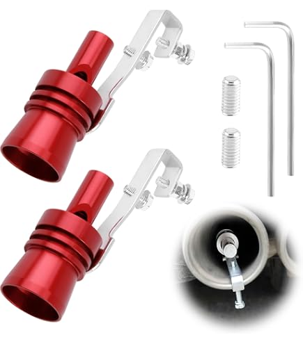 Fischietto Turbo Sound Per Scarico Auto - Lega Alluminio, Simula Suono Turbo, Nero