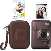 Instax Mini LiPlay Hybrid Deep Bronze Fotoğraf Makinesi 20'li Film Liplay &Ccedil;antalı Set (Deep Bronze)