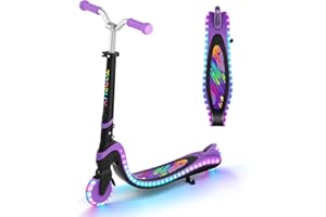 ‎TONBUX TONBUX Roller Kinder für 3–12 Jahre, Kinderroller mit Cool Beleuchteten Deck und PU-Rädern, 3-Stufig Höhenverstellbarer Scooter mit Ständer, Leicht Roller Kinder 3 Jahre