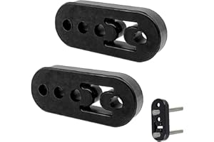 MUSIOOK 2PCS Heavy-Duty Exhaust Hanger, Mount Rubber Hanger Bracket, Universal Exhaust Rubber Mount with Shock-Absorbing Support, Muffler Insulator Bushing Bracket for Cars, Trucks, Vans