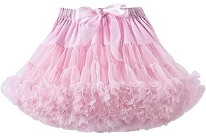 Coralup Little Girls Layered Petticoat Pettiskirts Fluffy Baby Tutu Ballet Dance Mini Skirt 1-10Years