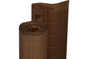 jarolift PVC Sichtschutzmatte Premium Sichtschutz Garten Balkon Terrasse Sichtschutzzaun Balkonverkleidung Zaunblende, 140 x 300 cm Braun