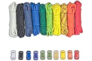 PARACORD PLANET 550lb Type III Paracord Combo Crafting Kits with Buckles