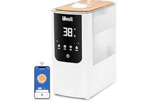 LEVOIT Humidificateur d'Air Intelligent WIFI 4.5L Top-Fill, 26dB Ultra Silencieux, Jusqu'à 45h, Veilleuse Ajustable, Brume Froide et Chaude, Diffuseur 2 en 1 OasisMist 450S