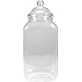 A clear, empty plastic jar with Vistorian-style screw lid - capacity 4430ml