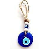 Mixperi Classic Blue Glass Evil Eye Bead 7 Centimeter Diameter Evil Eye Wall Ornament