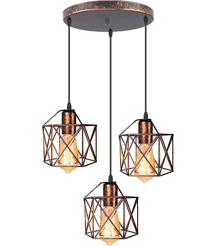 IDEGU Deckenleuchte Aus Eisen – Retro Käfig-Design, 15 Cm, E27, Für Küche, Flur, Café
