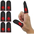 StarDotHash® Anti Sweat Gaming Finger Sleeves Breathable Touch Screen Thumb Gloves PUBG COD FORTNITE (3 Pairs - 6 Pieces) قفازات ببجي