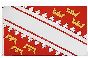 AZ FLAG - Drapeau Alsace - 150x90 cm - Polyester léger - Drapeau Alsacien - Province D'Alsace Avec Oeillets Métalliques Intégrés - 80g