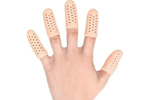 WLVINSON 14 Stück Fingerschutz Silikon Gel Fingerlinge,Fingerkuppenschutz nach Verletzung,Fingerschutz bei Verletzung,Finger Sleeves,Atmungsaktives Neues Material Fingerüberzieher für Bei Blasen,Fingerknacken