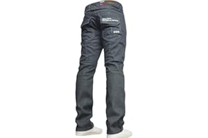 Enzo BNWT Jean bleu délavé pour homme, coupe droite, tous tours de taille et toutes tailles