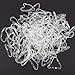LuckyFine 100pcs Fashion Women Girls Hair Tie Band Ponytail Holder Elastic Rubber White